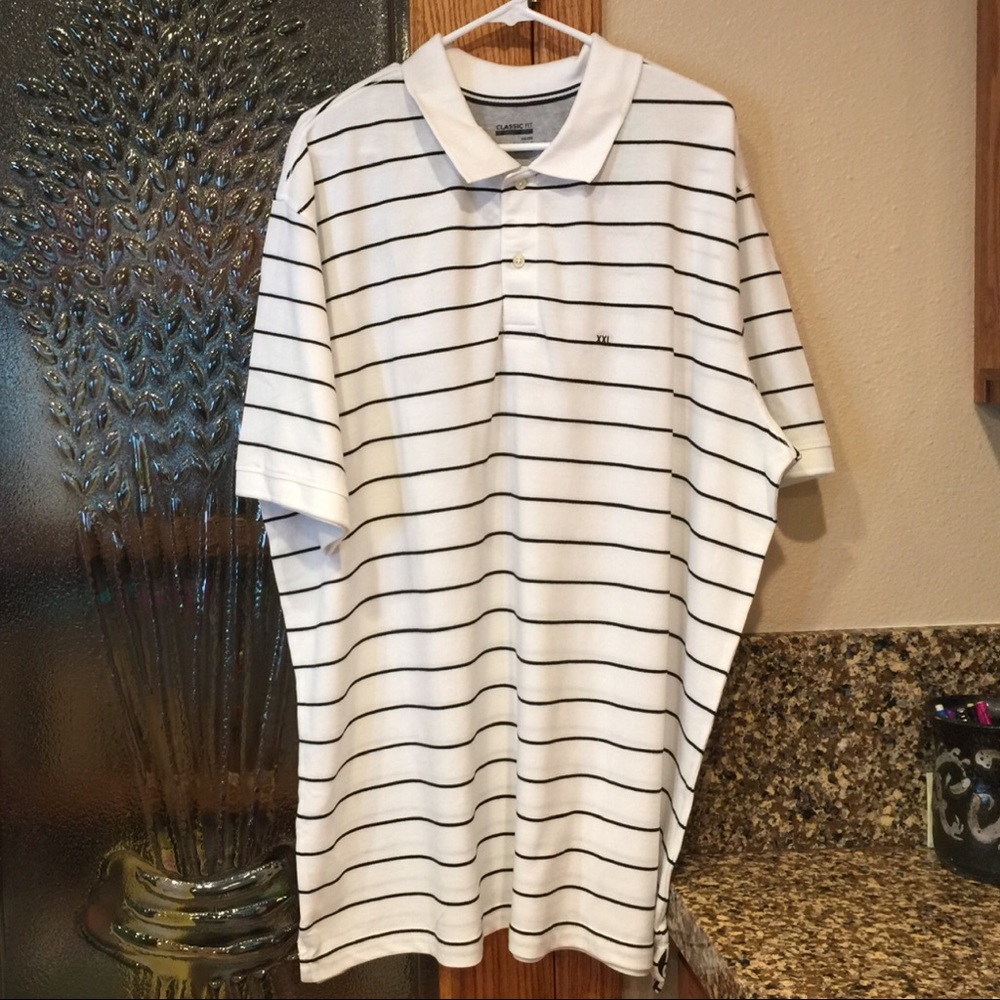 Basic Editions Striped Polo Shirt